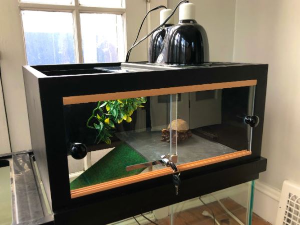 how to put heating pad under tank